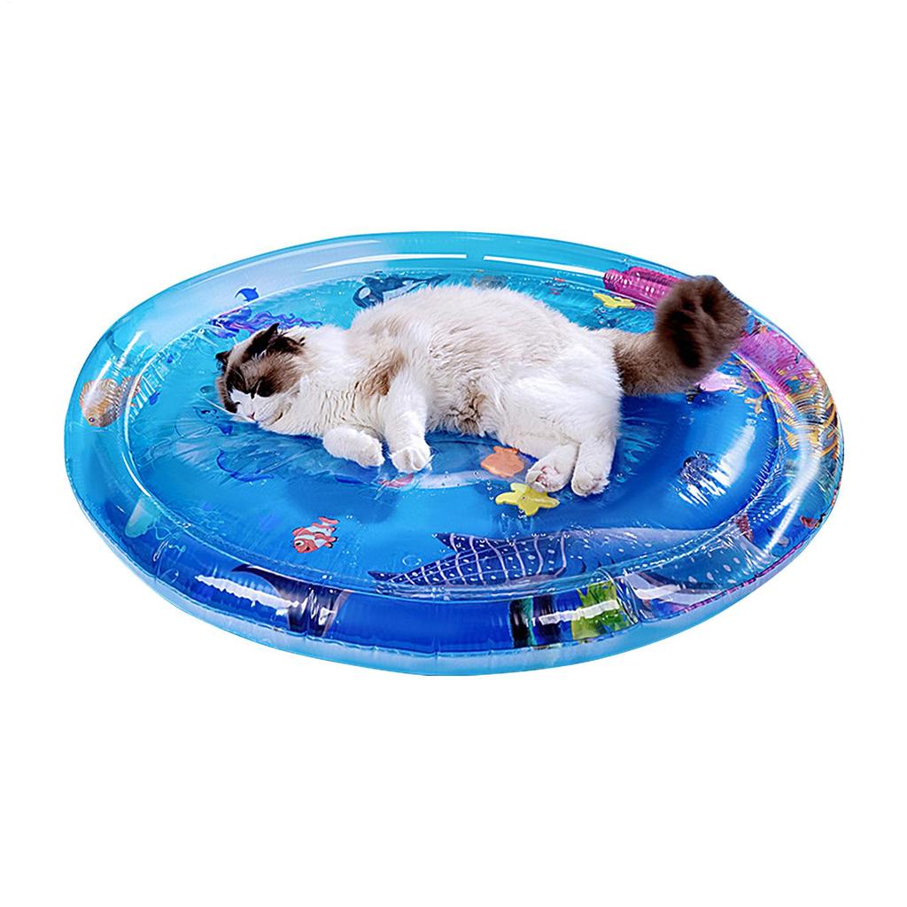 100cm Water Sensory Play Mat Thickened Inflatable Water Mat For Cat And Dog Pet Playmat With Sea Ocean Theme Sensory Water Pad