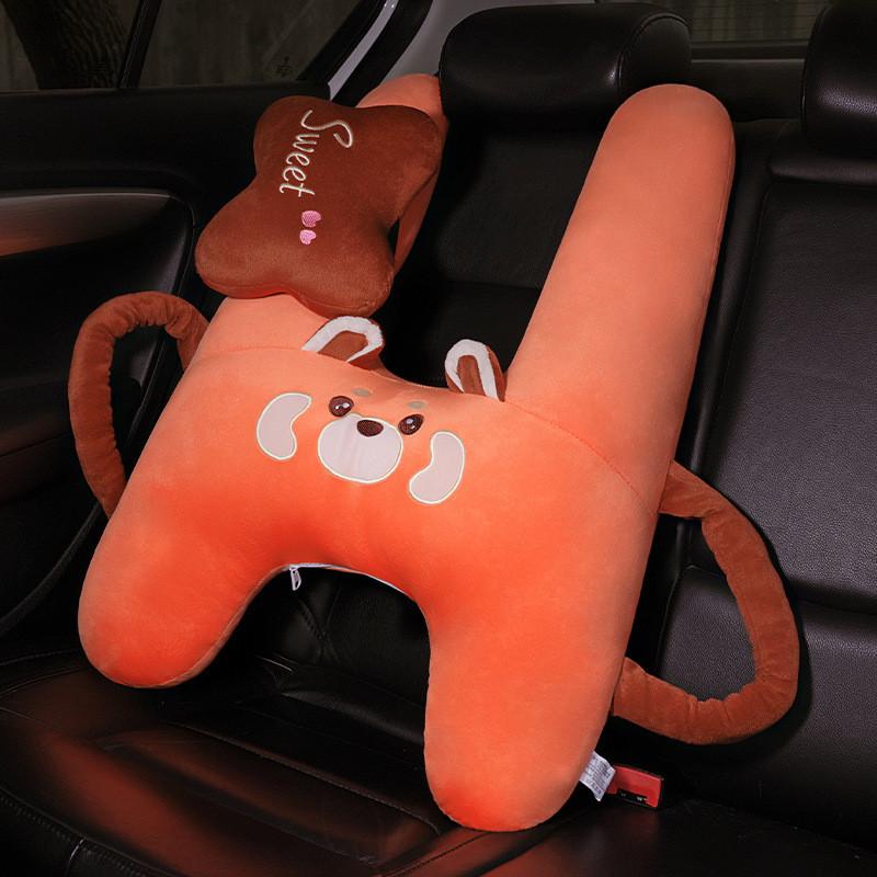 Plush Toy Car Headrest Pillow Cartoon Kid Sleep Support Comfort Children Cushion