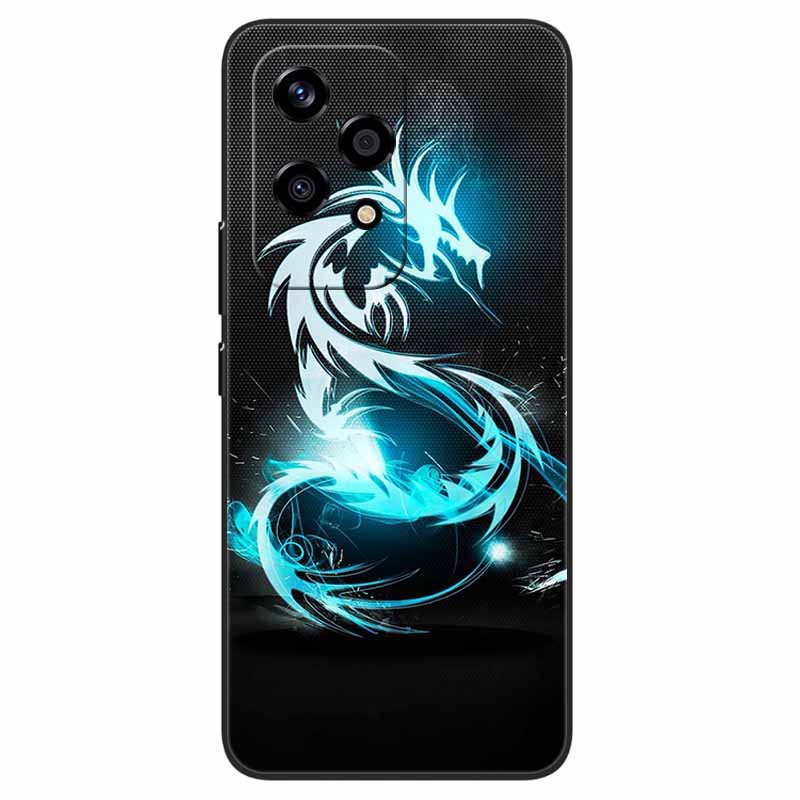 For Honor 200 Lite Case Animlas Painted Cool Silicon Black Soft Bumper for Honor 200Lite Phone Cases Wolf Cartoon TPU Shells Bag