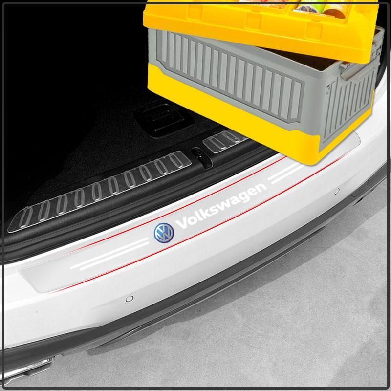1 pièce Protecteur de bord de chargement de coffre de pare-chocs arrière de voiture Garniture de protection Transparente Pour Volkswagen Golf-6 7 4 5 POLO Passat B5 B6 B7 T4 T5 Tiguan Jetta Gol