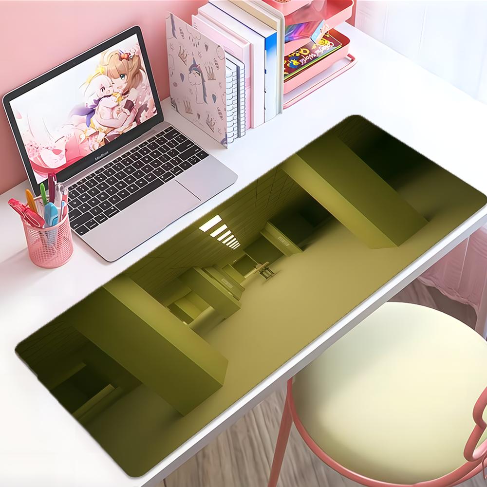 Creepypasta Weird BBackrooms Mouse Pad Large Thick Desk Pad Stitched Edges Gaming Mouse Mat For Pc