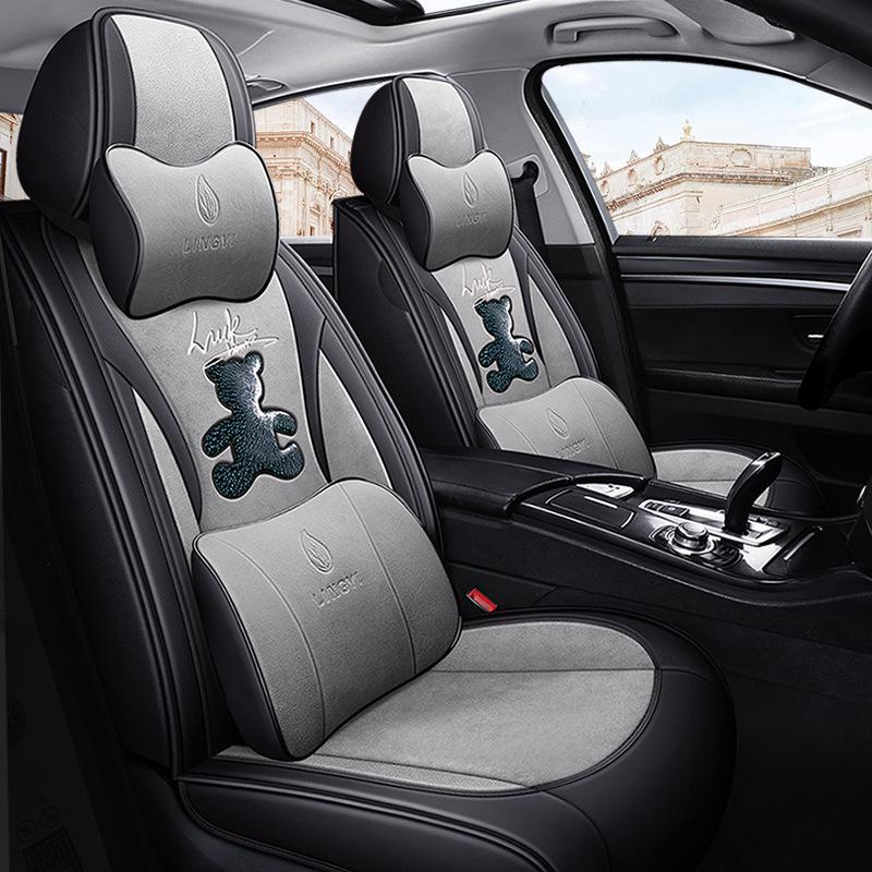 Cartoon Car Seat Covers for Beijing Hyundai Tucson, ix25, ix35, Sonata, and Sonata Eight - Tech Cloth Cushions