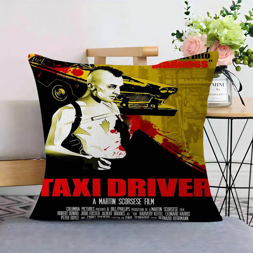 Classic Movie Taxi Driver Cushion Cover Car Throw Pillow Case For Sofa Car Christmas Gift 40x40cm 45x45cm