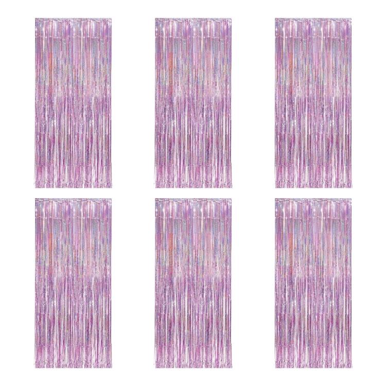 6Pcs Transparent Stage Background Curtains For Birthday Party Wedding Decoration Easy To Hanging Ornament