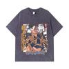 275 GSM Washed T-shirts 100% Cotton Record of Ragnarok V7 Print Unisex Heavy Cotton T Shirt