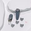 Heart Chain Tassel Alloy Nail Art Jewelry Stickers with Zircon Accents