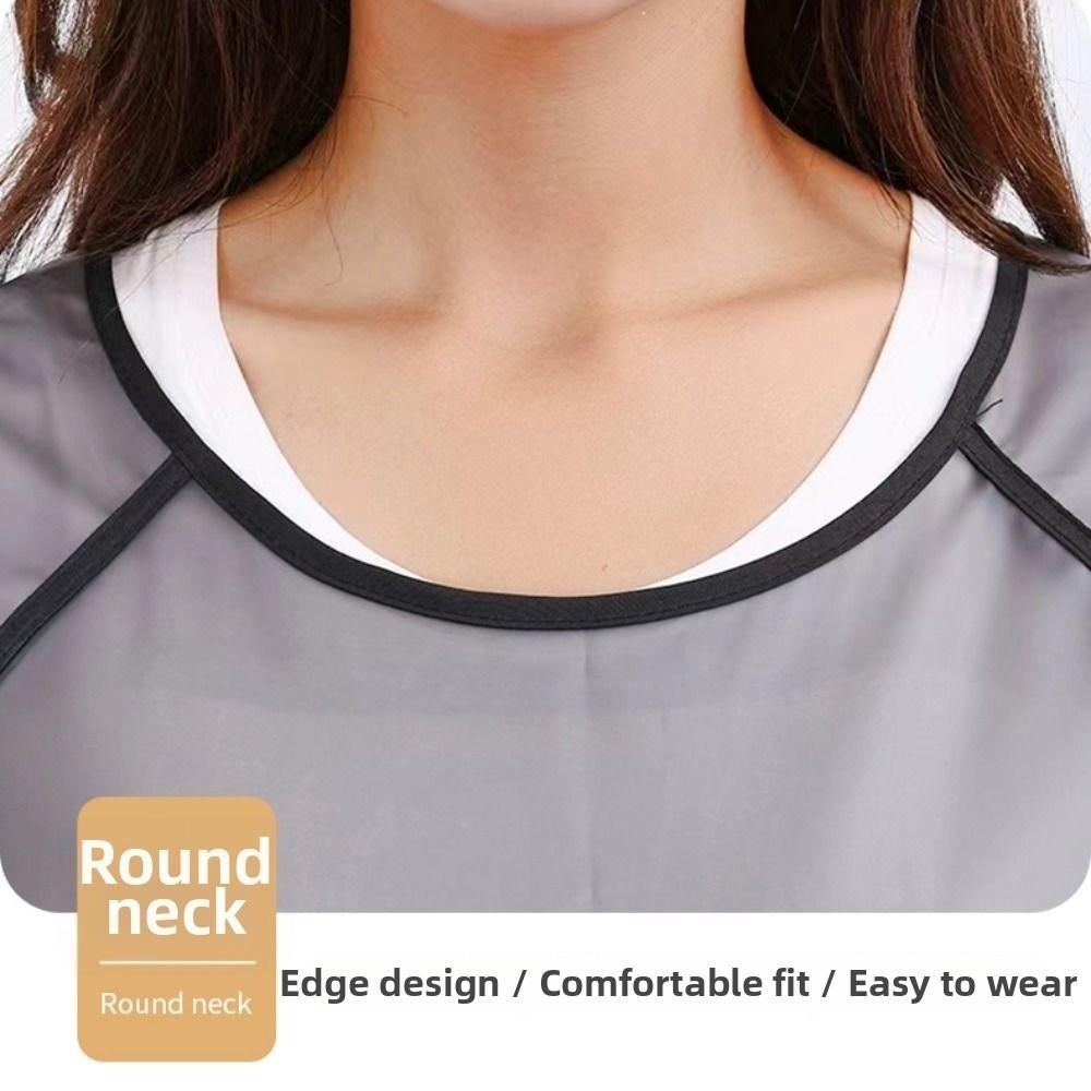 Oil-proof TPU Apron Waterproof Catering Work Clothes Multi-Purpose Long-sleeved Apron  BBQ