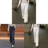Womens Wide Leg Trousers With Wool Fabric High Waist Loose Fit For Casual Spring Wear