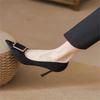 Fashion Casual High Heels Women's Thick Heels Spring and Autumn New Temperament Occupation Not Tired Feet Work Pointed Single Shoes Women