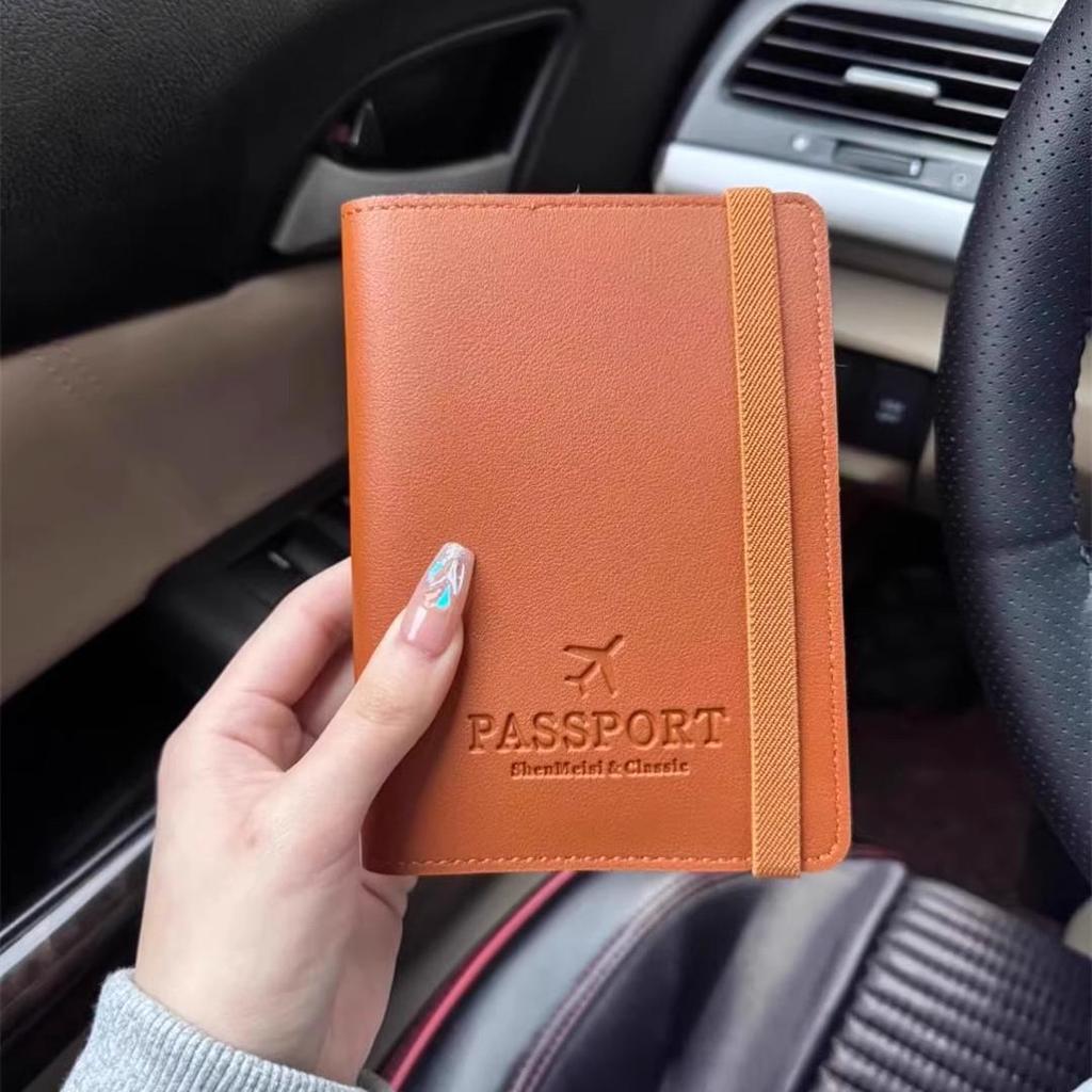 Multi-Function Leather Passport & Document Holder with Anti-Theft Features