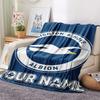 1PC Custom Name Brighton&Hove Albion Patterned Flannel Blanket Suitable For All Seasons for Home Decor Warmth and Comfort Gifts Holiday Present
