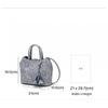 Daks Blue Cowhide Flower Punching Tote Bag S Dcba6e595b2
