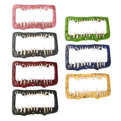 Spooky Teeth License Plate Covers Unique Anime Styles Personalizes Car Decoration Vehicle Accessories for Vehicles