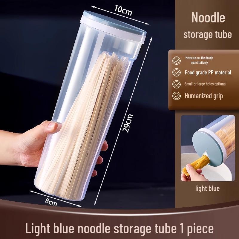 

Airtight Food-Grade Storage Jar for Noodles and Grains Small, Random Color (Caution: Color may vary) светло-синий