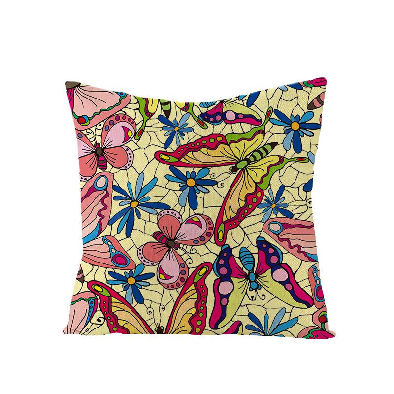 

Home Furnishings Vintage Butterfly Polyester Cushion Covers Set of Four Cushion Covers 45 * 45Cm (excluding pillow core)