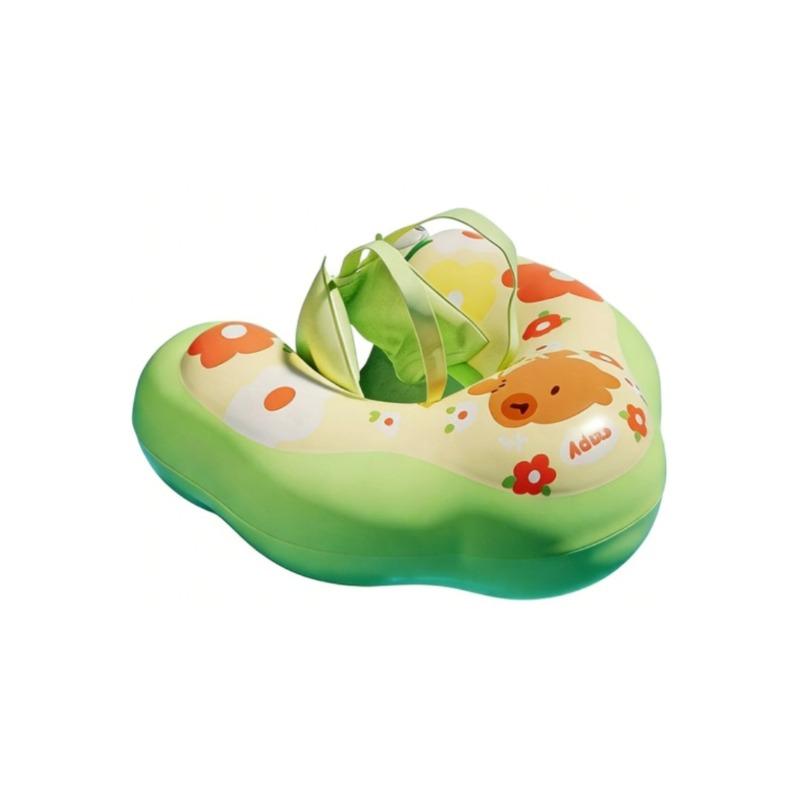 Inflatable baby swim ring, press to inflate, with sunshade, suitable for babies aged 6 to 12 months. L
