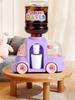 Cartoon Car & Dinosaur Mini Water Dispenser, Press Type Pretend Play Water Drinking Toy for Kids