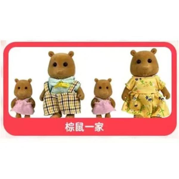 Forest Animal 1/12 Dollhouse Furniture Bedroom Kitchen Bathroom Set Miniature Simulation Dolls Accessories DIY Toys Girls
