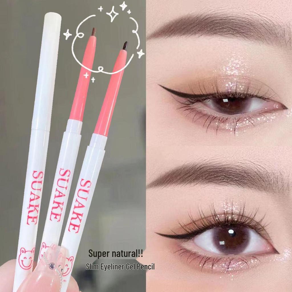 Suan Ke 2-in-1 Waterproof & Smudge-Proof Gel Eyeliner Pencil, Long-Lasting & Sweatproof.