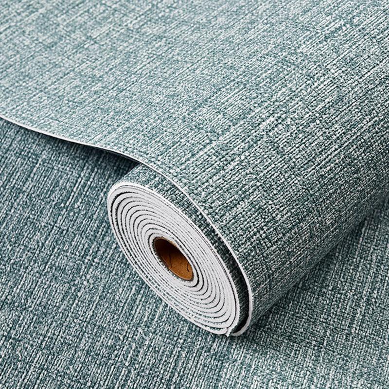 

Искусственные льняные текстурированные обои съемные самоклеящиеся наклейки контактная бумага настенная дверь для акцентной стены спальня декоративные наклейки темно-зеленого