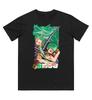 Anime One Piece Zoro Print Pure Cotton T-shirt, Unisex New Fashion Short Sleeve T-shirt for Spring and Summer T-shirt