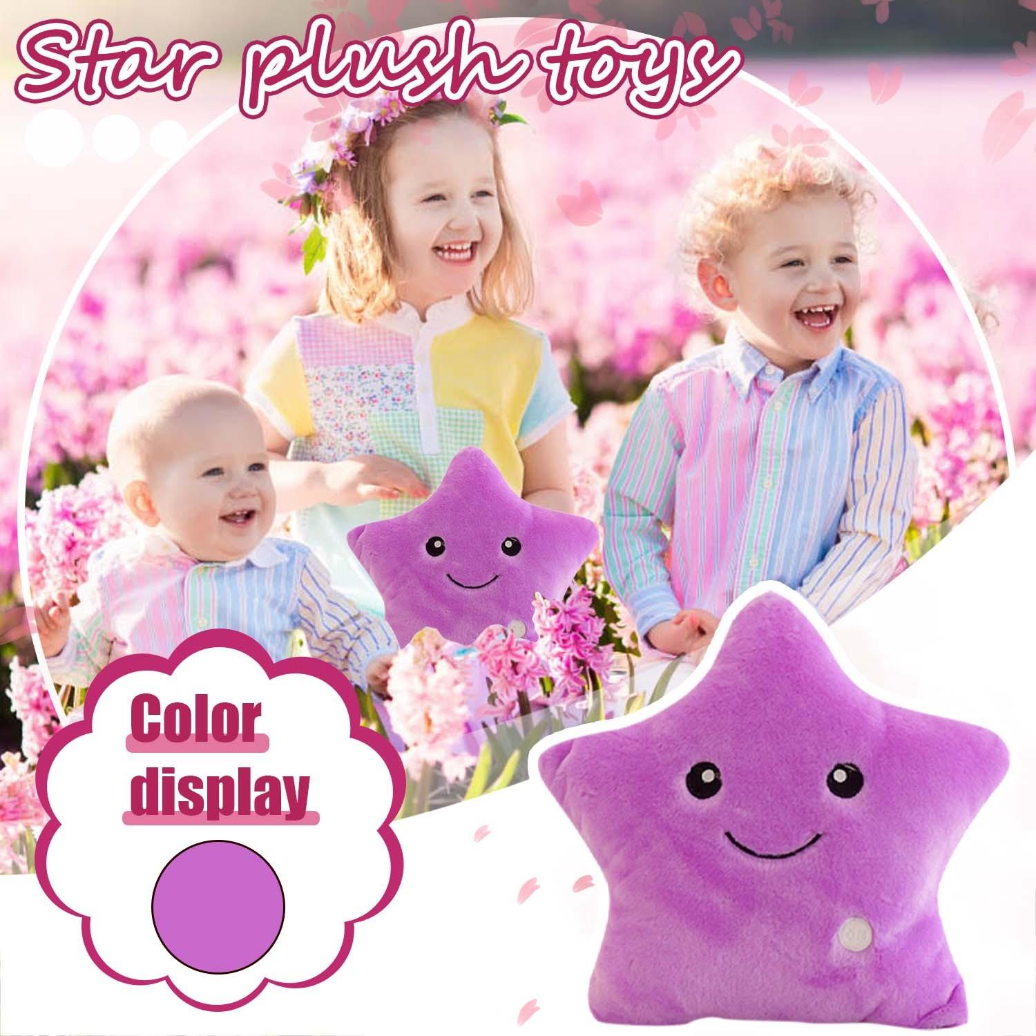 

Colorful Five-pointed Star Luminous Glowing Soft Plush Children Cute Toy