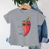 Funny Chili Tshirts for Children Chili Spicy Not Sweet Graphic Design Kids Tshirt Cartoon Clothes Child Girl Boy Casual Tops