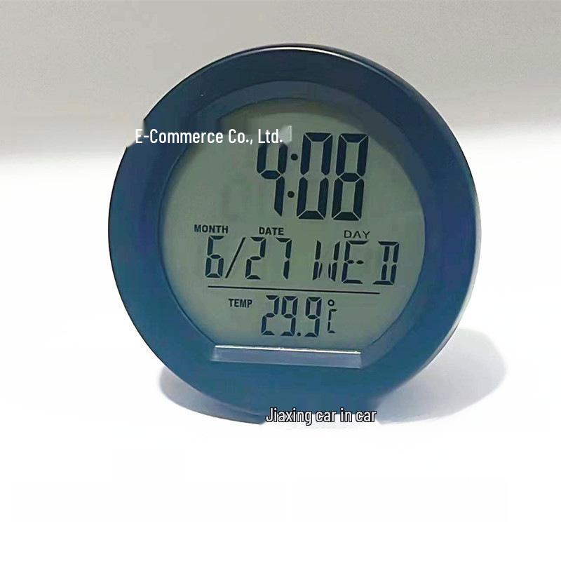Vysoce přesné LED svítící solární hodiny a teploměr do auta