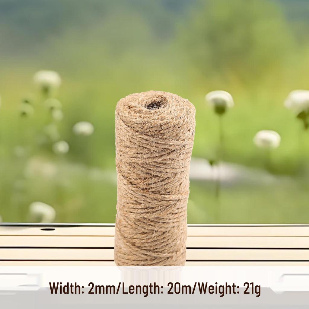 Jute Rope: Multi-Spec Hemp Rope for DIY Projects & Bundling, Thick To Thin Options