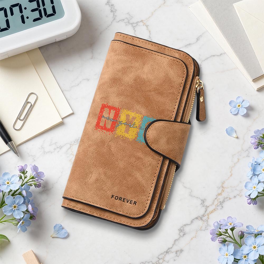 Stylish Long Wallet Portable Functional Purse for Daily Use