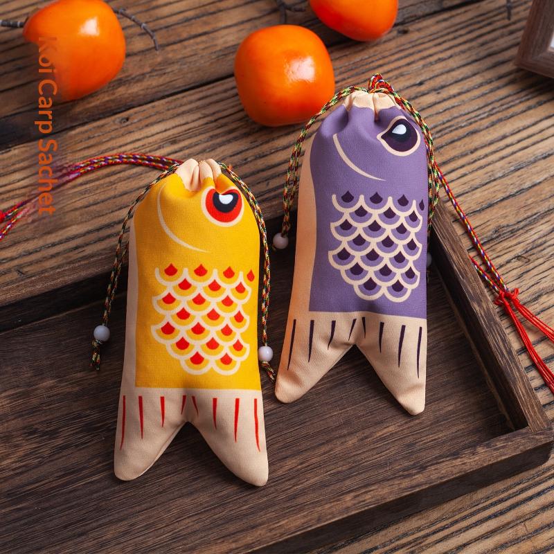 Koi Carp Blessing Bag Pendant Hanfu Decoration Graduation Gift Lucky Pouch Sachet Jewelry Bags Koi Carp Blessing Bag Coin Purse