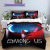 Among Us Pattern Bedding,Quilt Set Quilt Cover Pillowcase Home Birthday Gift (1 * Duvet Cover + 2 * Pillowcase, Without Core)