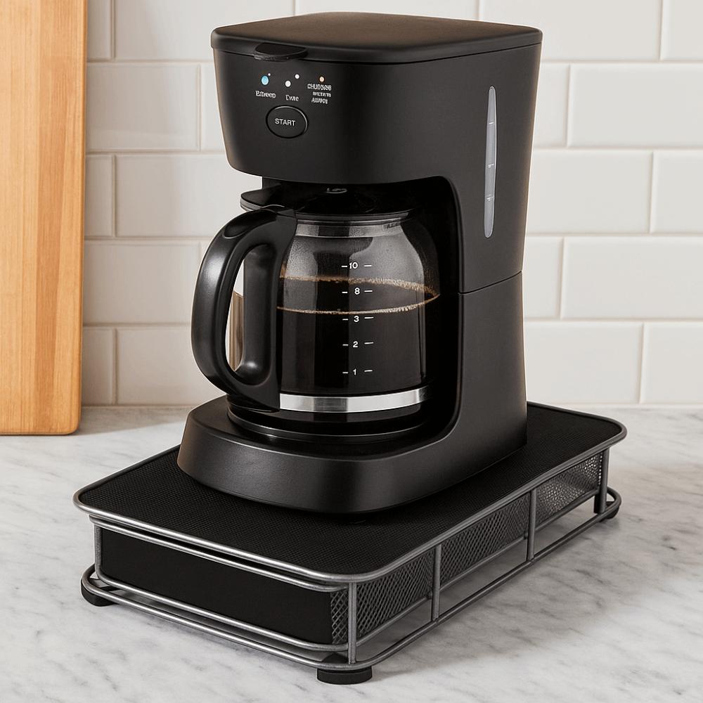 Metal Coffee Capsule Display Rack Large Capacity Black Coffee Pod Holder Anti-Slip Pull-Out Coffee Capsule Holder Cafe Shop