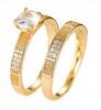 Gold Wedding Rings Steel Pair Gold Plated S.17/19