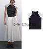 MD Spring/Summer New Arrival Women's Clothing Casual Minimalist Style Comfortable Cotton Contrast Color Round Neck Short Sleeve T-shirt Top 6237518