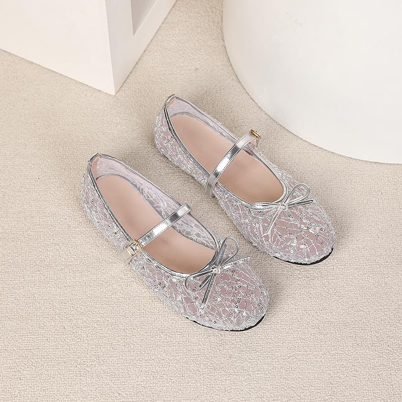 Scarpe basse da donna, Scarpe da ballo in rete, Scarpe Mary Jane, Slip-on, Casual, Traspiranti, Scarpe da ballerina, Scarpe da donna estive, Punta rotonda chiusa, Scarpe Mary Jane, Scarpe eleganti