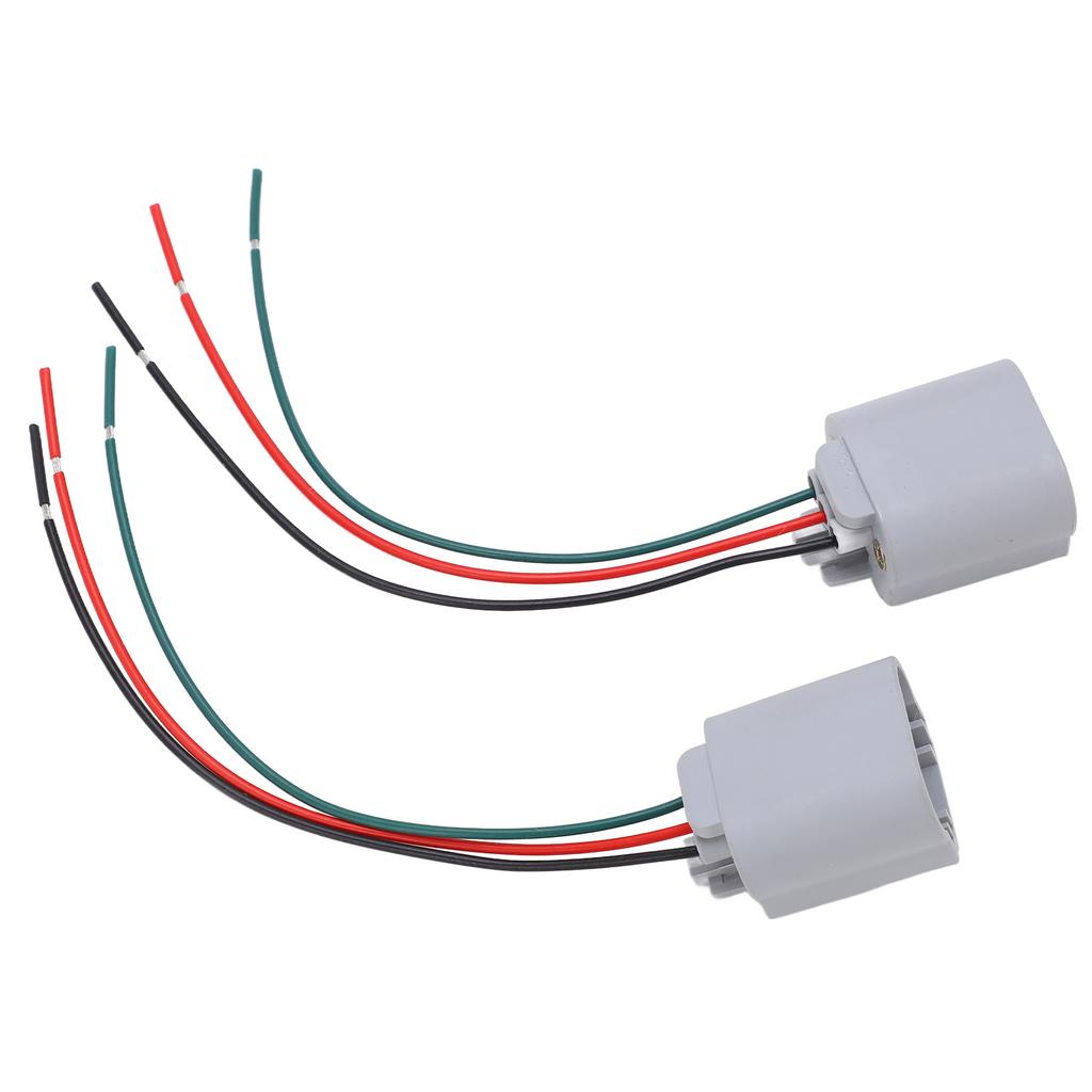 2Pcs H13‑2 Female Adapter Harness High Temperature Resistance Replacement Socket Wiring Harness