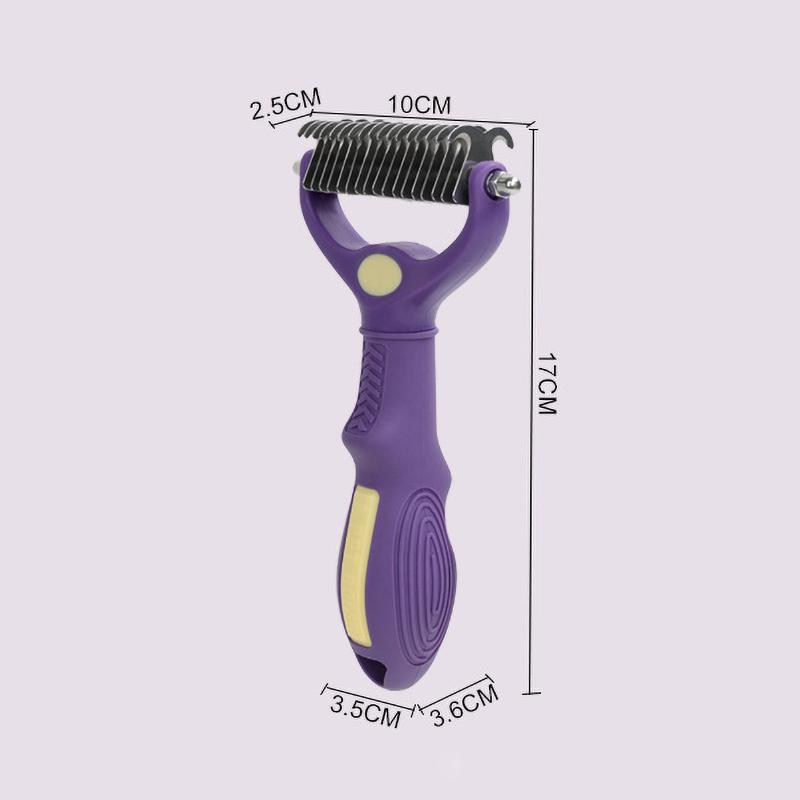 Foldable Double Sided Dog Brush Knife Knot Opening Dematting Undercoat Rake for Thick Hair Pets Hair Remover Furminator Perros