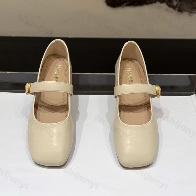 Women's Mary Jane Shoes 2026 Spring Autumn New Fashion Buckle Strap Vintage Loafers Lightweight Comfort Soft Sole Leather Shoes