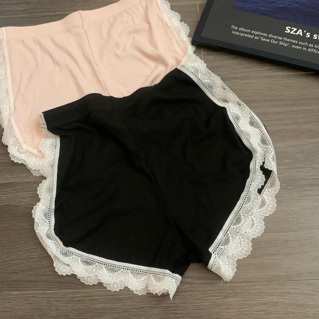 Women's Summer Lace-trimmed Loose, Anti-glare Safety Leggings