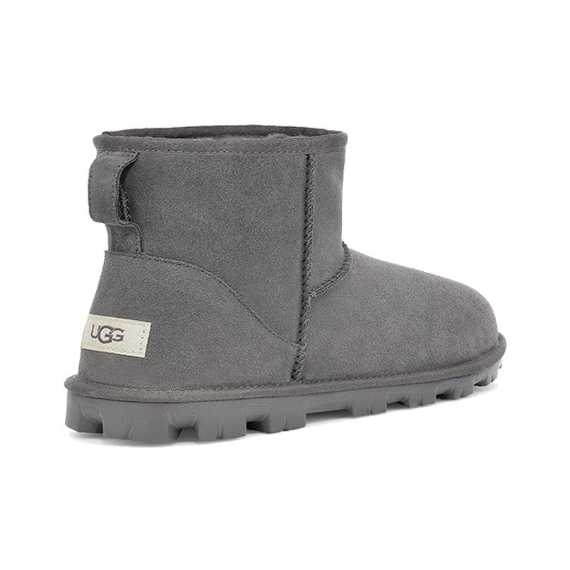 UGG Essential Mini Classic Plush Snow Boots Women Boots Charcoal 1115030-CHRC