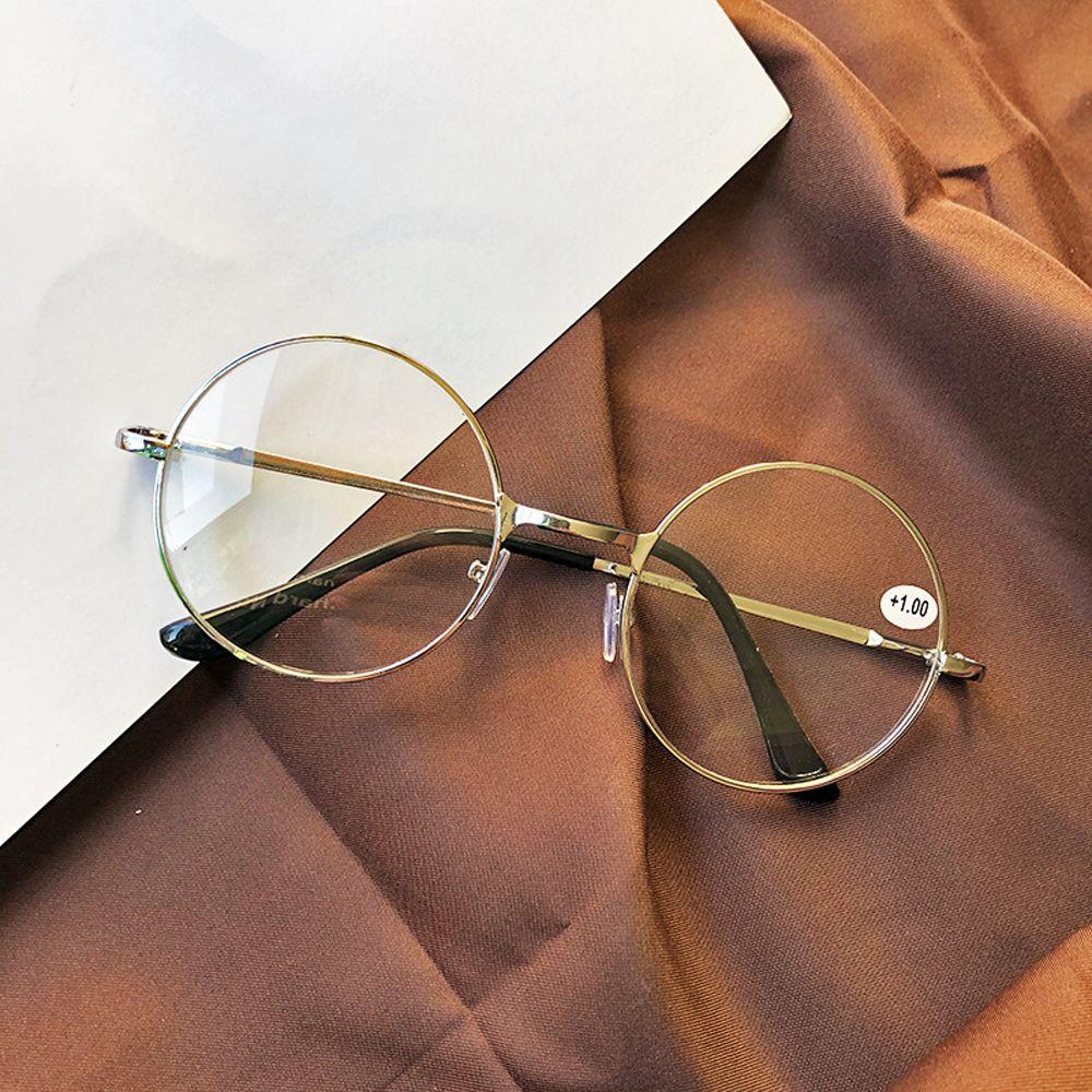 Travel Hyperopia Eyewear Round Frame Reading Glasses Computer Eyeglasses Presbyopia Eyeglasses