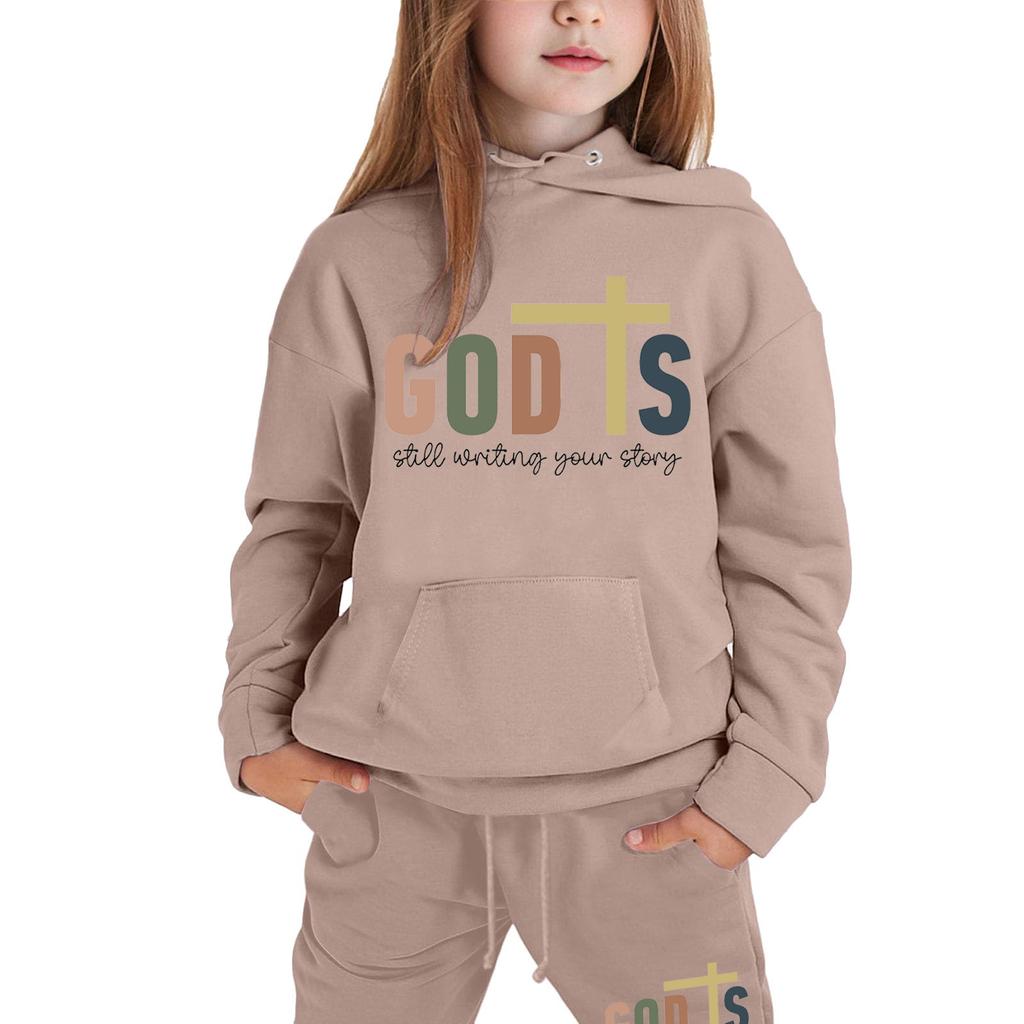 Chłopcy Dziewczęta Dresy Odzież Bluza z kapturem Spodnie dresowe do biegania Dresy Zestaw Modny Strój