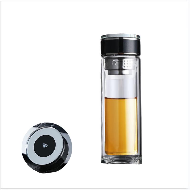 Snack Double-Wall Glass Tea Infuser Mug