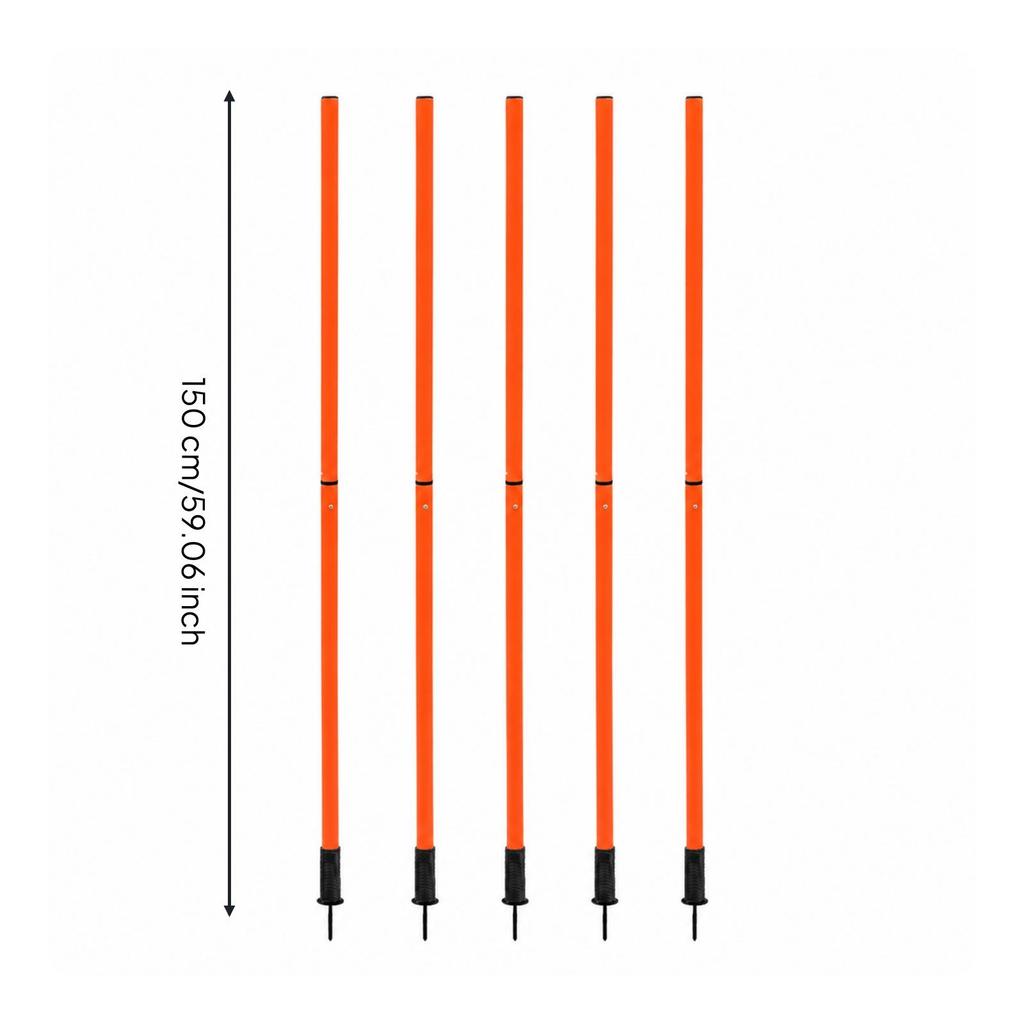 5 Pieces PVC Training Marker Pole Sturdy for Obstacle Courses, Sports Teams
