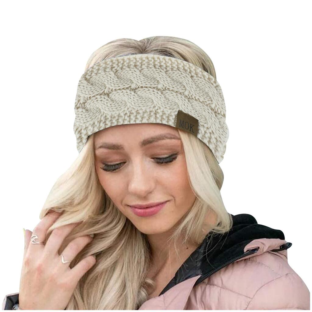 Women Fashion Keep Warm Knitting Headband Handmade  Sport Hairband
