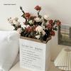 Windflower Hand Bouquet: Retro French Rose Dried Artificial Flowers In Paper Bag for Decoration & Photo Props