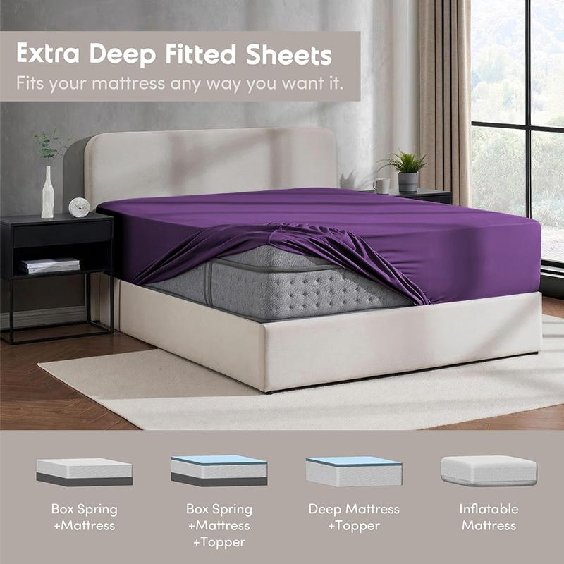 

1PC Comfortable Fitted Sheet, Suitable for All Season, Hotel Luxury Bed Linens,30cm Deep Pocket Mattress Cover,Ideal for Women, Men, Seniors,Teenagers 90*200*30cm 1 sheet