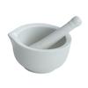 Pottery Grinding Bowl Manual Tool Sturdy Jar for Fruits Rice Garlic White