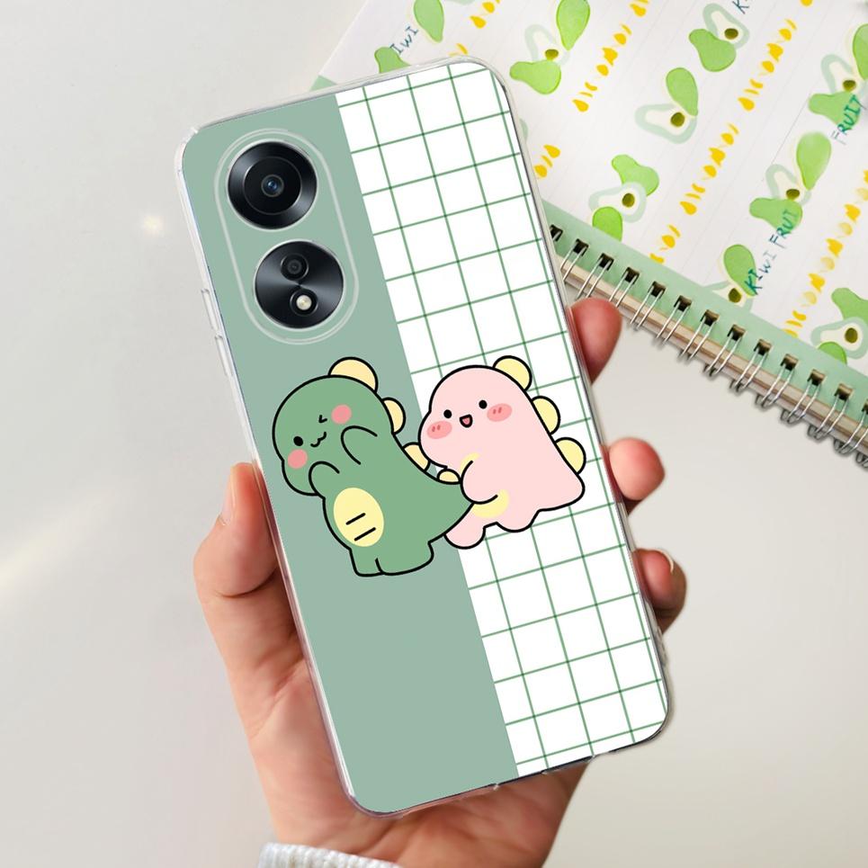 For Cover Oppo A58 4G CPH2577 Case Love Heart Butterfly Cover Shell For Oppo A78 5G 4G CPH2565 Soft Clear TPU Bumper Etui